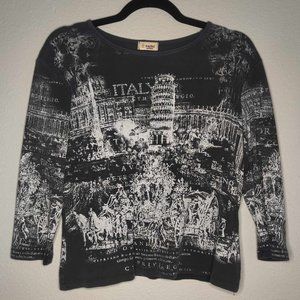 All Over Print Italy Quarter Sleeve Shirt